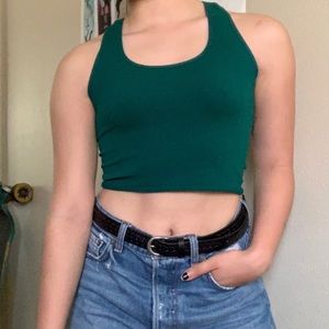 ♡ Cropped Green Tank Top ♡